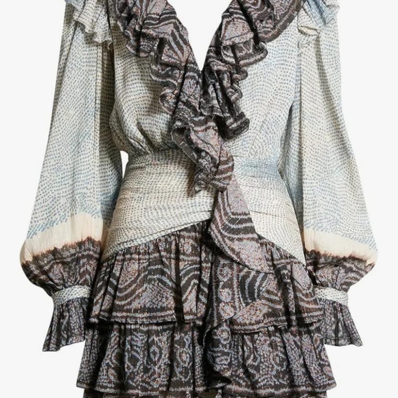 Ulla Johnson Elegant Multicolor Ruffled Women's Dress - Picture 1 of 5
